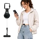 Rosmas Anti?Theft Retractable Phone Lanyard with Locking Carabiner, Heavy Duty Steel Line, Secure Everyday Carry for Keys & Phones,Phone Strap