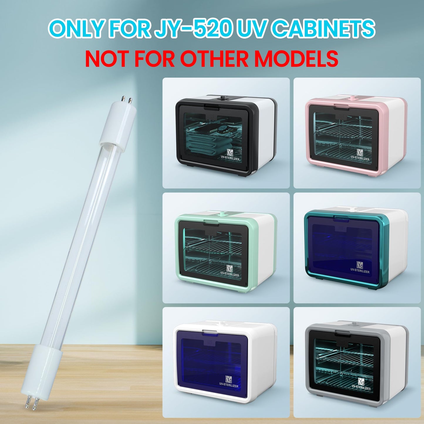 SalonDepot Replacement Bulbs ONLY for JY-520 UV Sanitizer Cabinet 6 Watt T5 UV Lamps 2 PCS