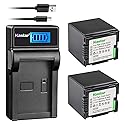 Kastar Battery (X2) & LCD USB Charger Replacement for Panasonic CGA-DU21 and NV-GS40 GS44 GS47 GS50 GS55 GS58 PV-GS150 GS200 GS300 GS320 GS400 GS500
