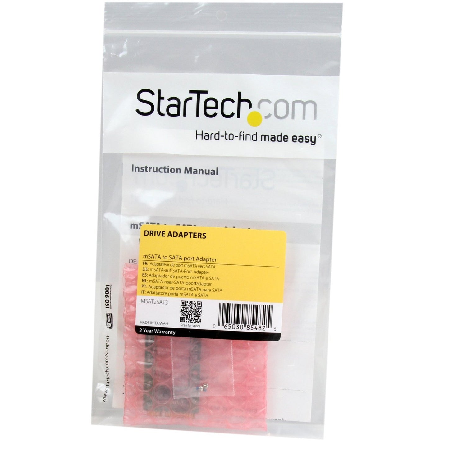 StarTech.com mSATA to SATA HDD / SSD Adapter - Mini SATA to SATA Converter Card - mSATA to SATA 2.5/3.5 Hard Drive Adapter Converter Card , TAA