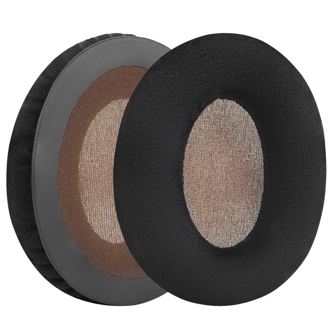 Geekria Comfort Velour Replacement Ear Pads for Sennheiser Momentum On-Ear, HD1 On-Ear Headphones, Repair Parts with Video Guide (Black Velvet)