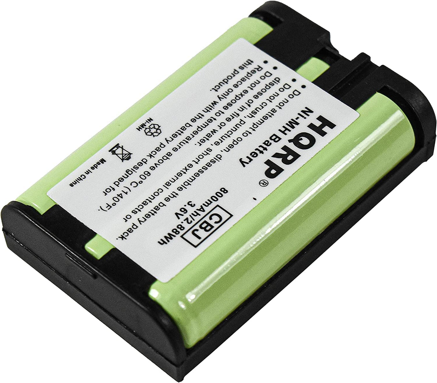 HQRP Phone Battery Compatible with Panasonic KX-TGA301, KX-TGA351, KX-TGA600, KX-TGA600B, KX-TGA600M, KX-TGA600S, KX-TGA601 Cordless Telephone