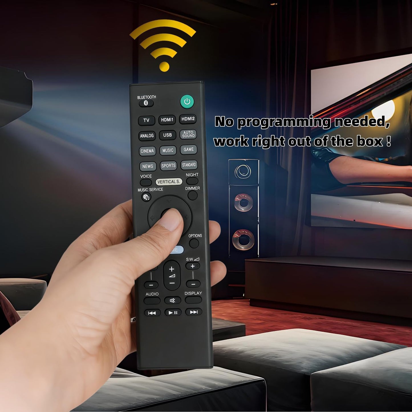 Replacement Remote Control Compatible for Sony HT-Z9F SA-WZF9 HT-X9000F SA-XF9000 Soundbar