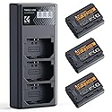K&F CONCEPT 3-Pack NP-FZ100 Battery and Upgraded LCD Battery Charger Compatible with Sony A7iii, A7iv, A7C, FX3, FX30, A9, A6600, A6700, ZV-E1