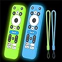 2Pack Climberer 4k Pro Remote Case Cover - Compatible with Free TV Button Onn 4K Plus/Pro Remote | Glow in The Dark