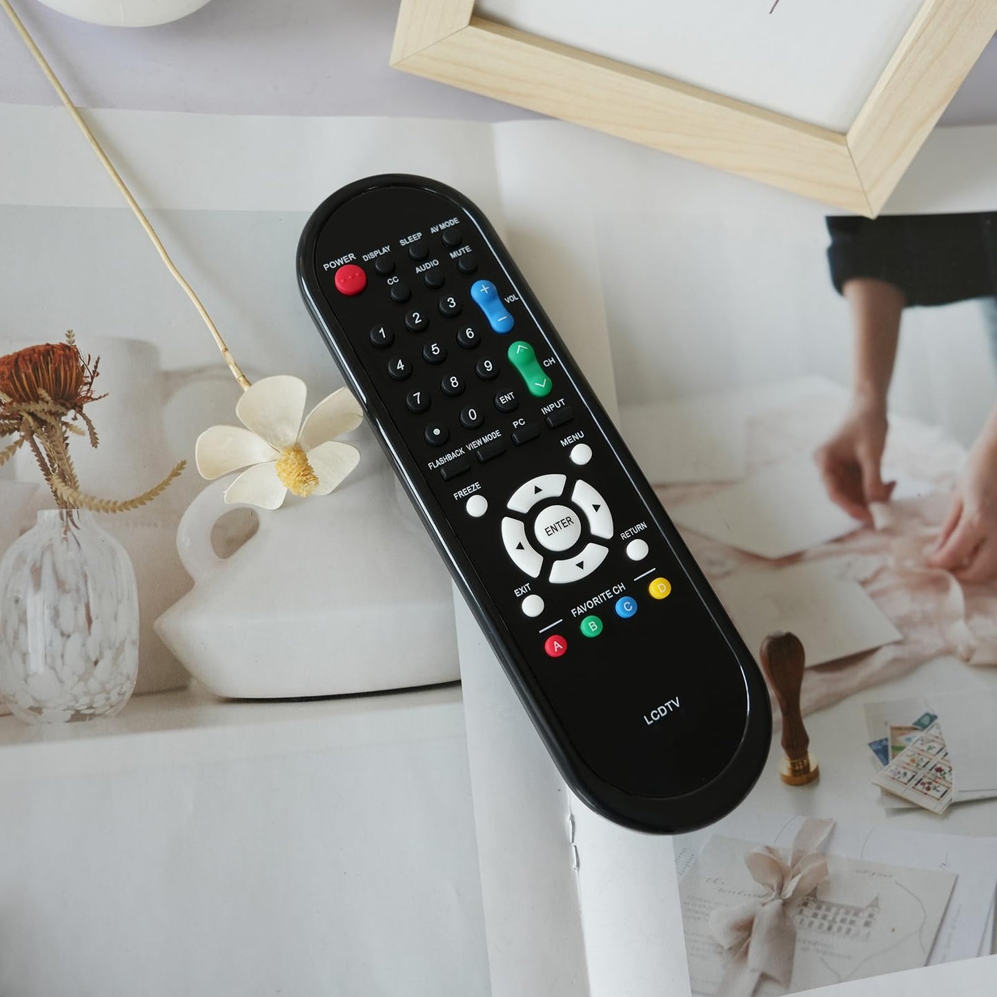 Replacement Remote Control Compatible for Sharp LC-32AV22U LC-32SH12U LC-37SH12U GA566WJSA LC-15AV7U LC-15SH7U LC-20AV7U LC-20SH7U 076B0MQ051 LCD