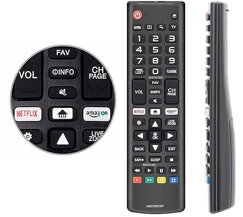 Universal Remote Control AKB75095307 for LG-TV-Remote, Compatible with LG UHD OLED 4K 8K Smart TVs