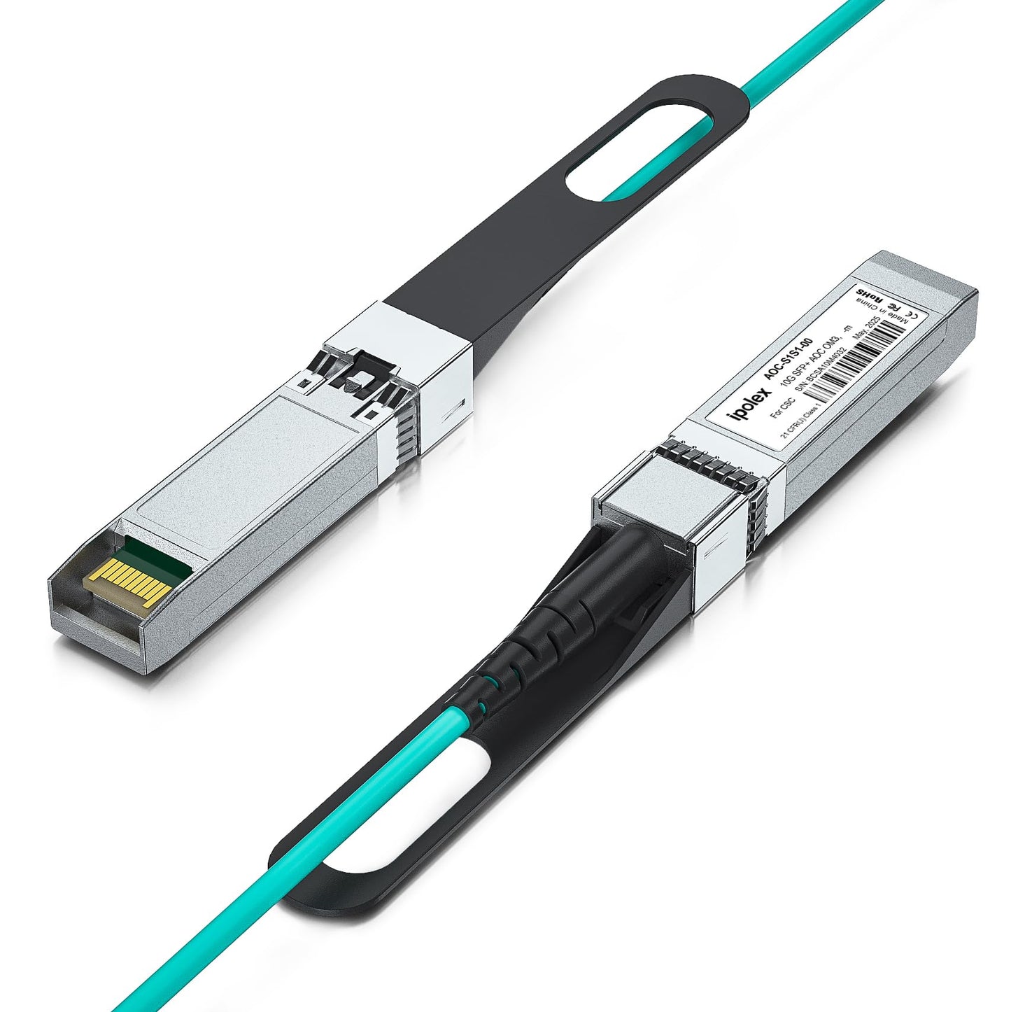 ipolex 10G SFP+ AOC - 10GBASE Active Optical Cable, OM3 MMF Direct-Attach Fiber Cable with SFP+ Transceivers, for Cisco SFP-10G-AOC5M, Ubiquiti UniFi