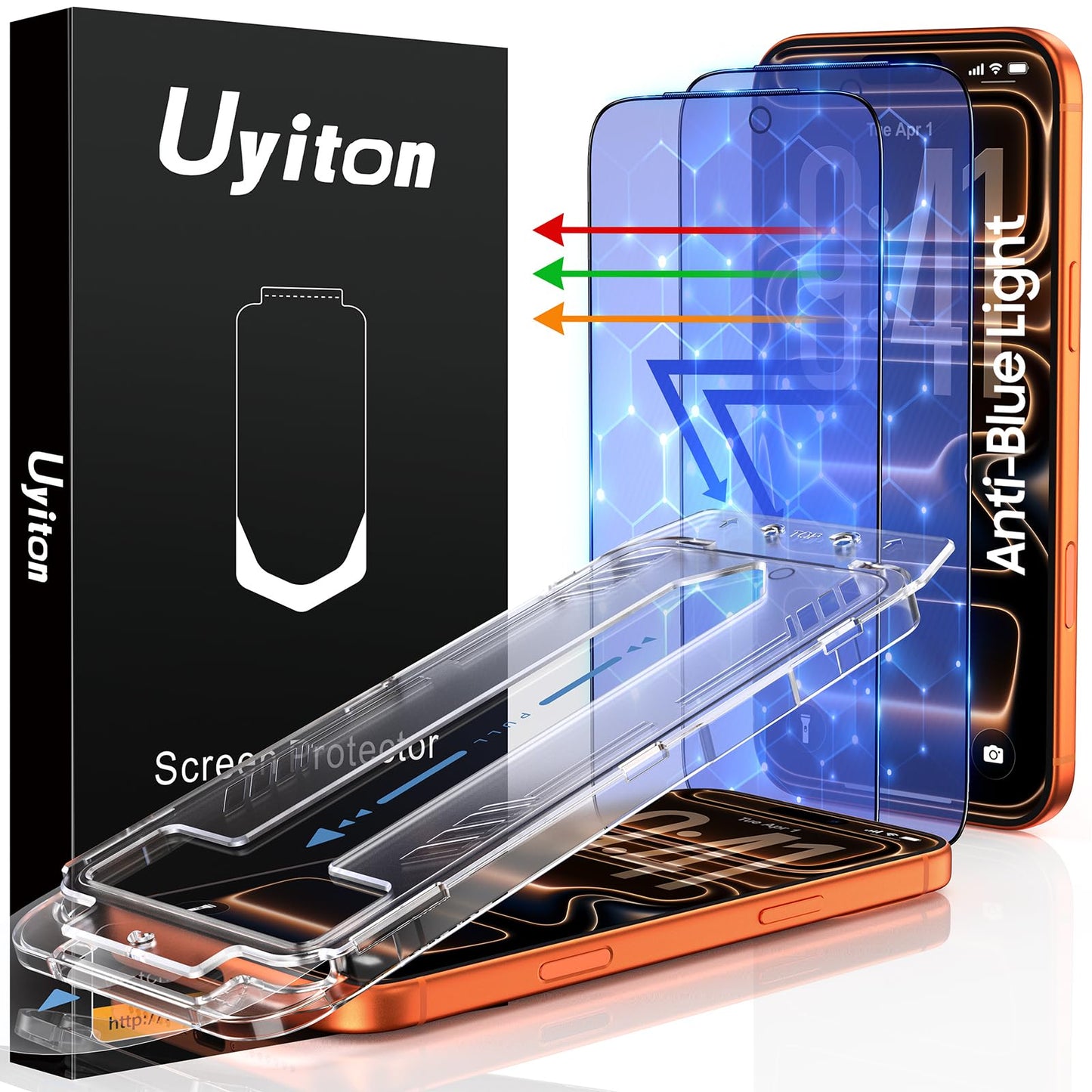 Uyiton for iPhone 17 Pro Max Screen Protector (Anti-Blue Light)