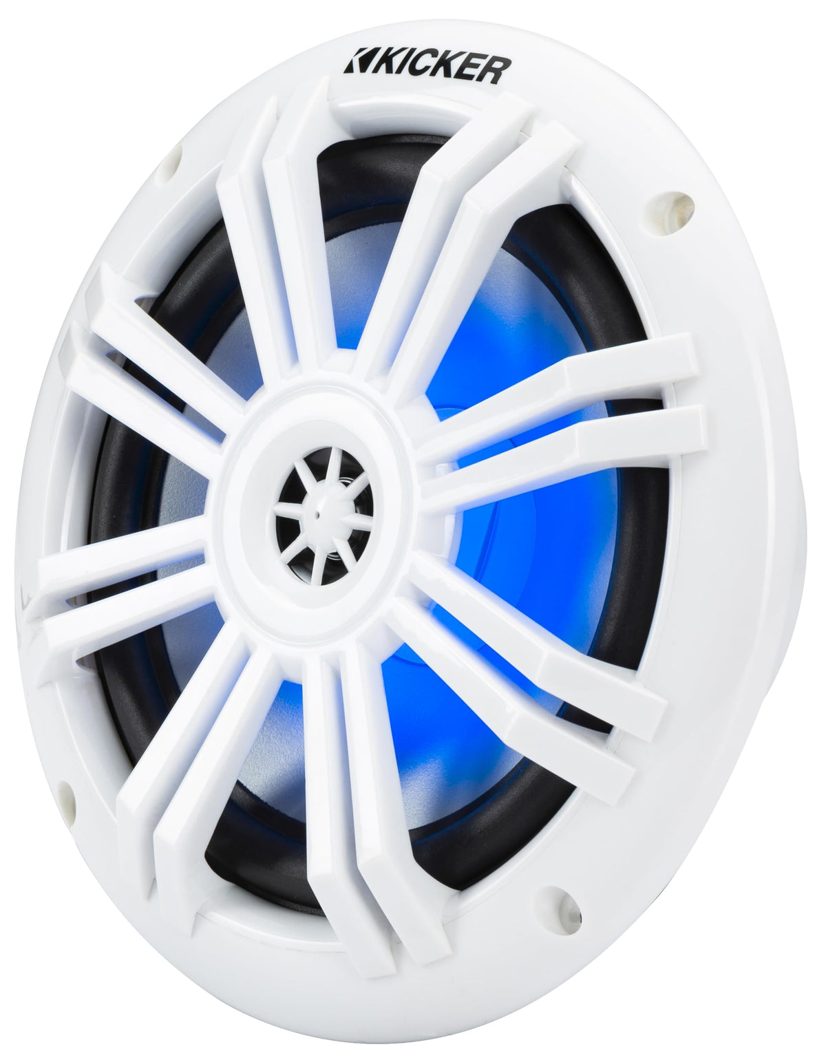 KICKER 51KM604WL KM 6.5" 4? LED Marine Coaxial Speakers - Pair