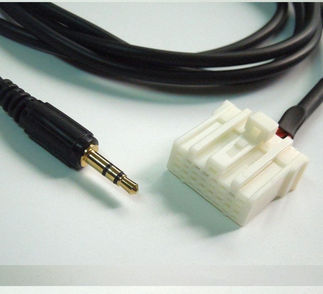 colorparts2016 Car AUX Audio Input Cable 1.5M Gold 3.5MM Male Plug Compatible with Mazda 3, 6, 5, B70, M2, M6, MX5, RX8 2006-2013