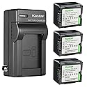 Kastar 3-Pack CGA-DU14 Battery and AC Wall Charger Replacement for Panasonic PV-GS250, PV-GS300, PV-GS320, PV-GS400, PV-GS500, SDR-H18, SDR-H20