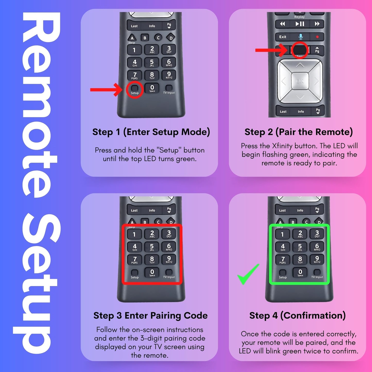 2 Pack XR11 Xfinity Remote Control Replacement - Universal IR/RF Remote for Cox & Comcast, Easy Pairing, Voice Search, Backlit Keys, Compatible