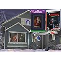 HoliScapes® Christmas Digital Decoration Kit Includes 7 AtmosFX® Video Effects for Christmas Plus HD Super Bright Projector and 48” x 72” Holographic