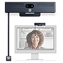 iContact Camera ProHello 4K HD Webcam with Eye Contact, Windows Hello Facial Recognition, Noise Cancelling Mics, USB Plug & Play for Mac, PC & Linux