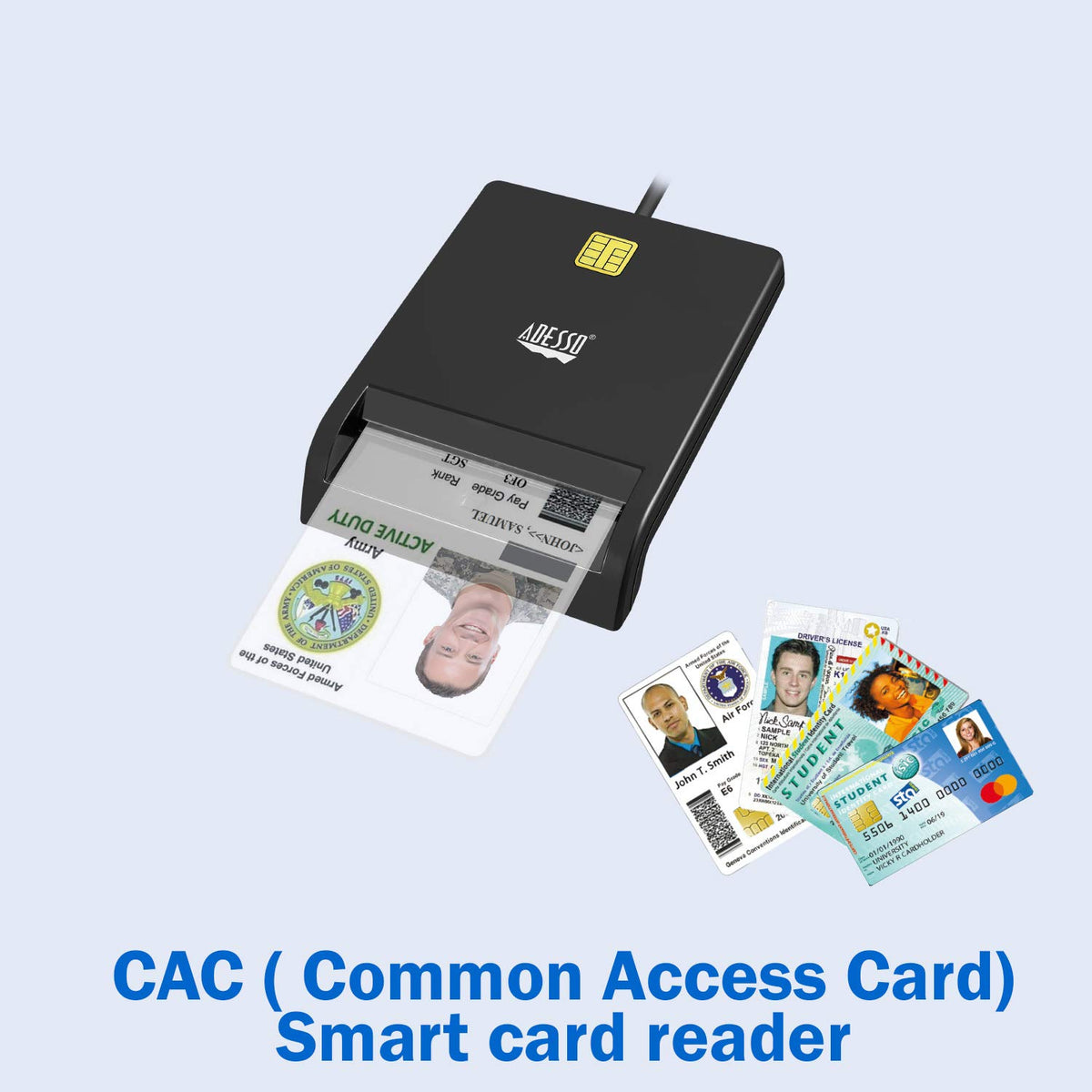 Adesso SCR-100 Smart ID Credit Card Reader