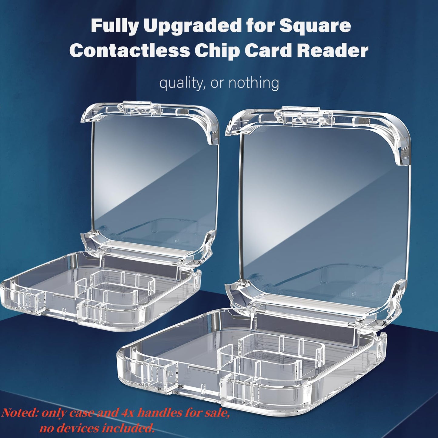 Anti-Lost Clear Cover Case Compatible with Square Reader 2nd Generation, 1st Generation, Case Compatible with Square Contactless Chip Card Reader