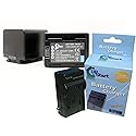 2X Pack BP-727 Decoded Battery + Charger for Canon HF R300, HF R400, HF M500, HF M50, HF M52, HF R40, HF R30, HF R42, HF R32 Camcorder