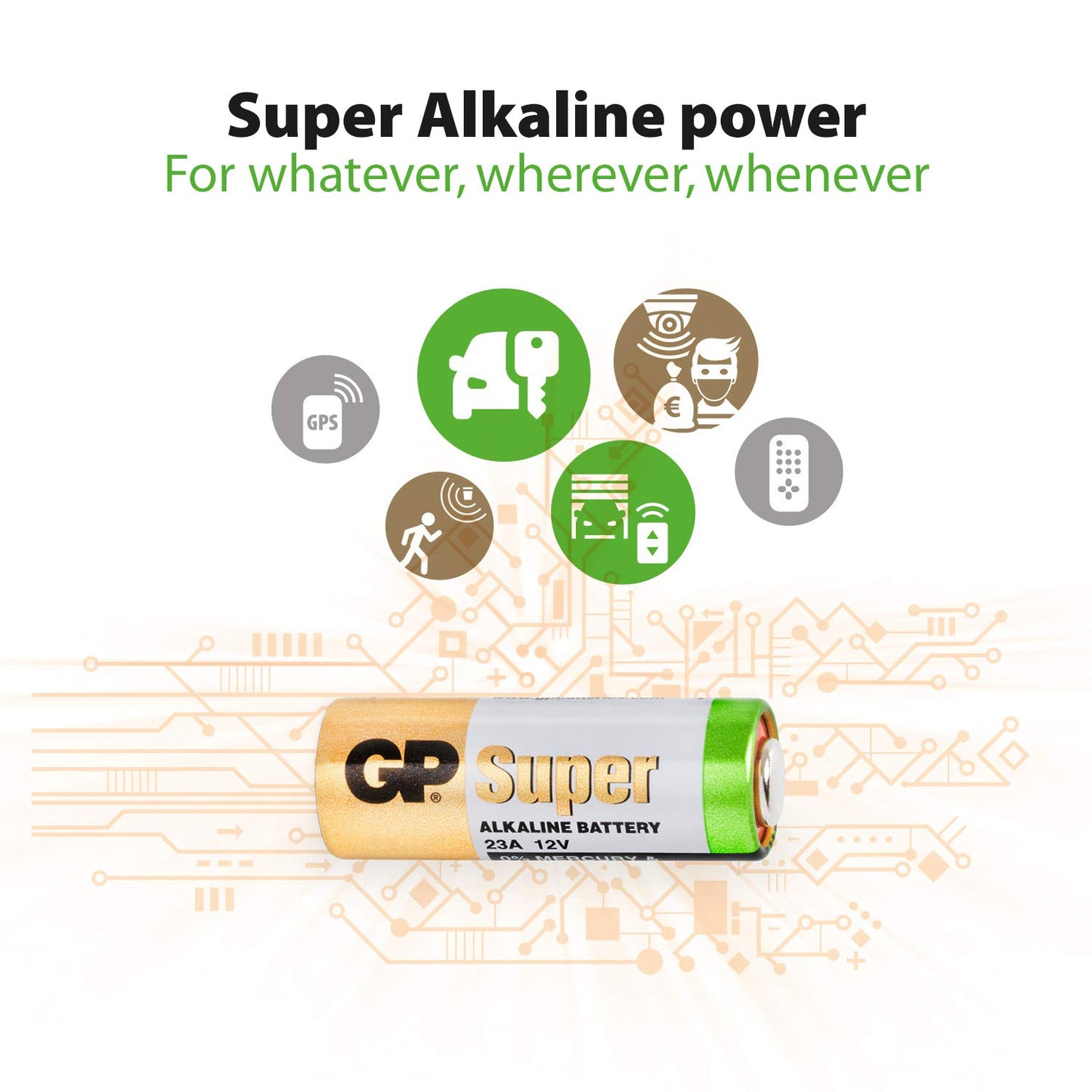 GP 23AE Ultra 23 A 12 V High Voltage Alkaline Battery (x10)