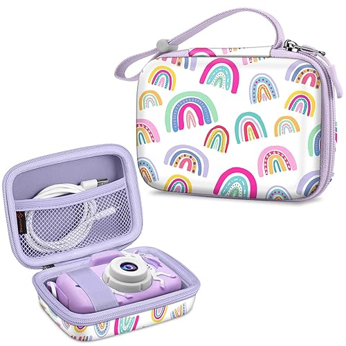 FINTIE Kids Camera Case Compatible with Goopow/Seckton/Dylanto/Mgaolo/Masterbee/CIMELR/Desuccus Kids Digital Camera Toys, Children Carrying Bag