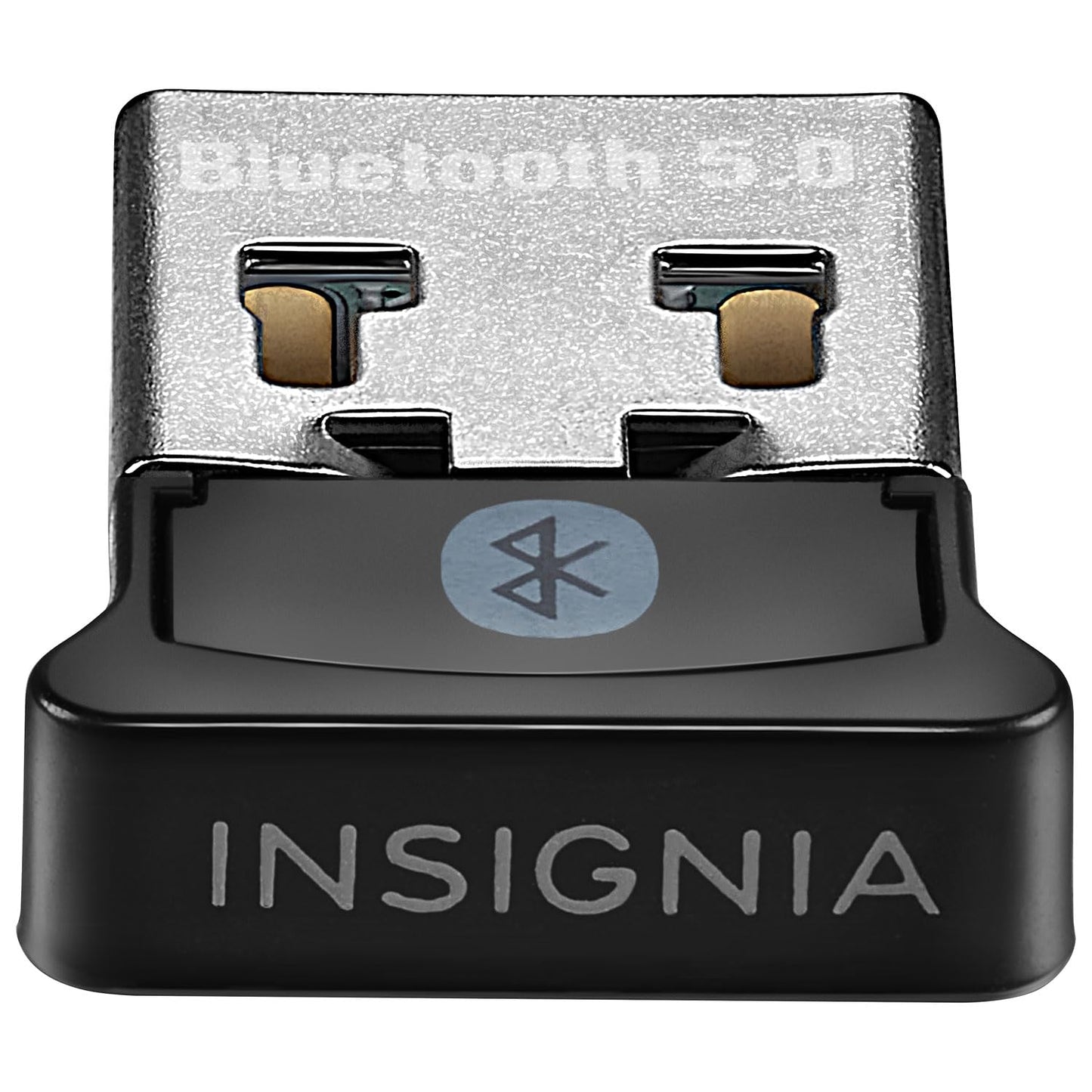 Insignia USB Bluetooth 5.0 Adapter for PC, Dongle Receiver, Plug and Play, Nano Compact Design, EDR & BLE, Supports Windows 11/10/8.1/7 for Desktop