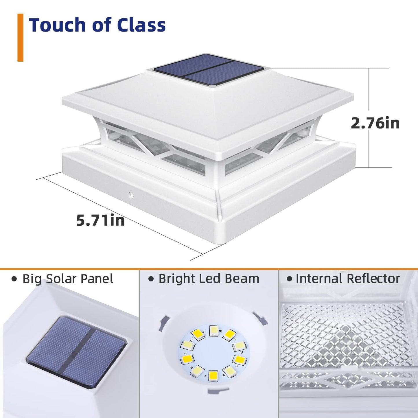 APONUO Solar Post Cap Lights,6 Pack 2-Modes Bright 4x4 Post Solar Lights Auto On Off,Outdoor Waterproof Garden Patio Fence Deck Patio Decor for Fence
