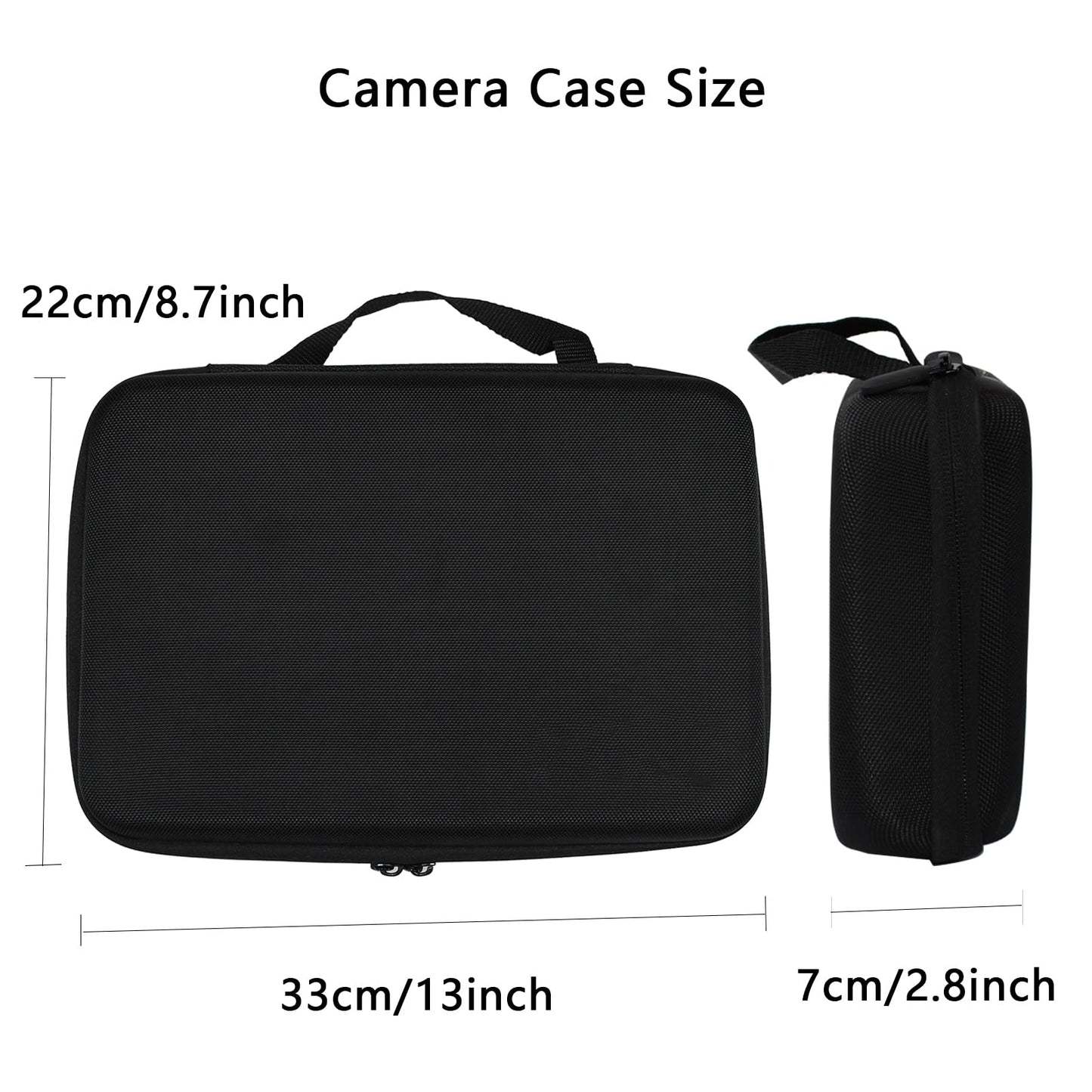 Large Camera Carrying Case Compatible with Gopro Hero 13 12 11 10 9 8 7/AKASO EK7000 Brave 4 Brave 7 V50X/DJI Action 5