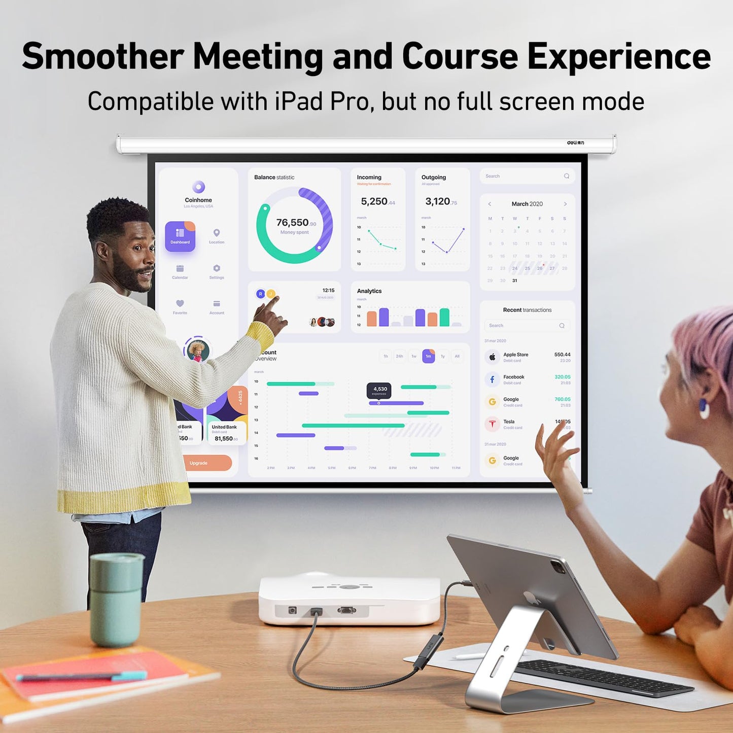 uni USB-C to HDMI Adapter 4K@60Hz, Thunderbolt 3/4 to HDMI Adapter, Type C HDMI Converter, Compatible with MacBook Pro/Air 2022, iPad Pro/Air, Surface