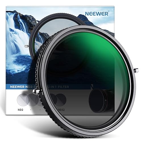 NEEWER 2 in 1 58mm Variable ND Filter ND2-ND32&CPL Filter(Circular Polarizer Filter) No X Cross/30 Layer Nano Coated/HD Optical Glass/Ultra Slim