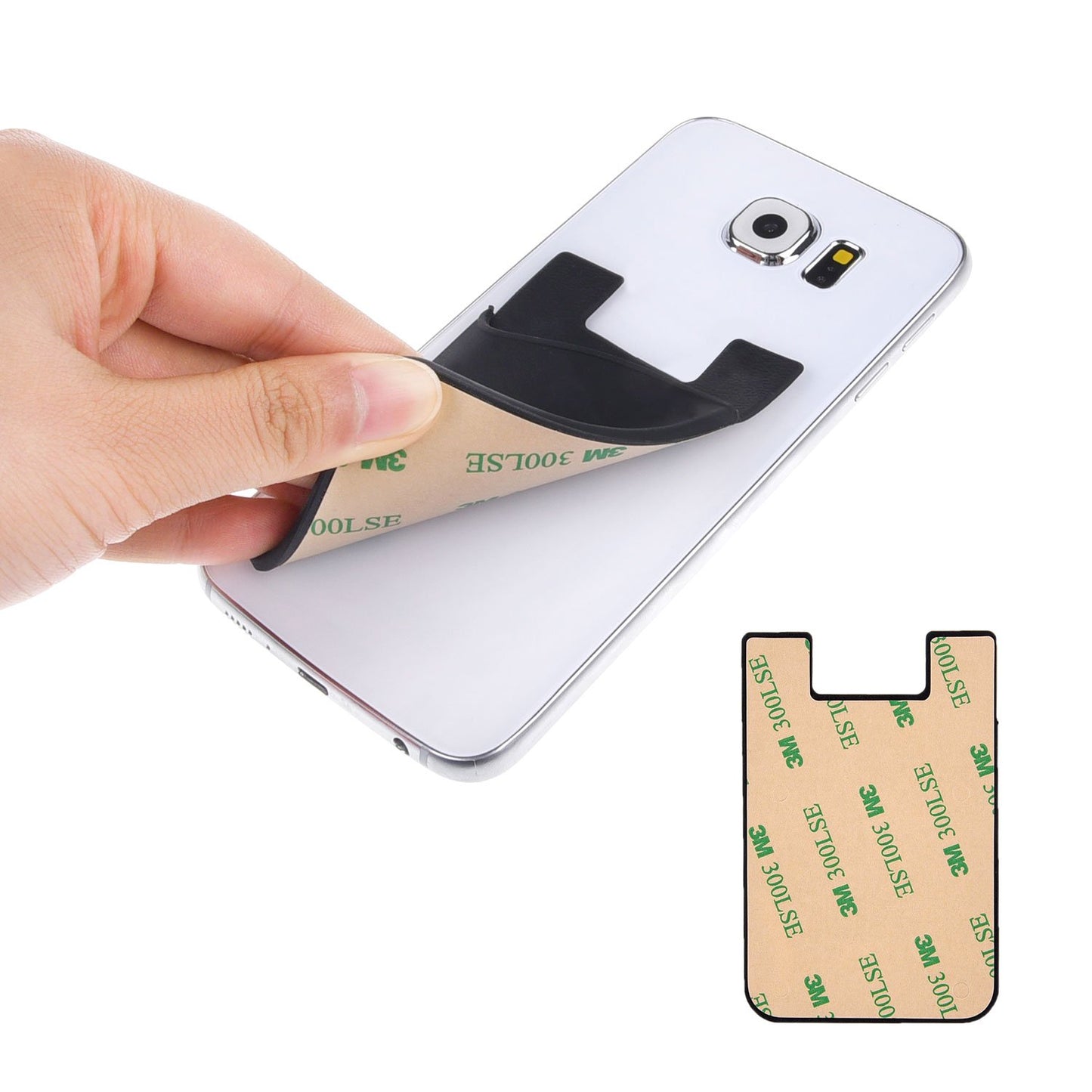 Credit Card/ID Card Holder - Can be attached to almost any Phone - Carry Essential Cards with your Phone - Silicone Material, cards will not fall out