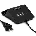 iHome 4 Port USB Charging Hub, 3 USB-A, 1 USB-C, Smartphone Dock, 6ft Power Cord, Lightweight & Portable