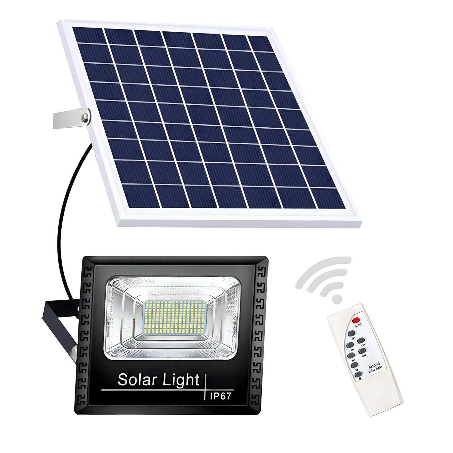 DuBom 100w to 800w 6500K Solar Flood Light Outdoor Remote, IP67 Waterproof Solar Power Security Light Auto On/Off, Dusk to Dawn for Yard, Gazebo