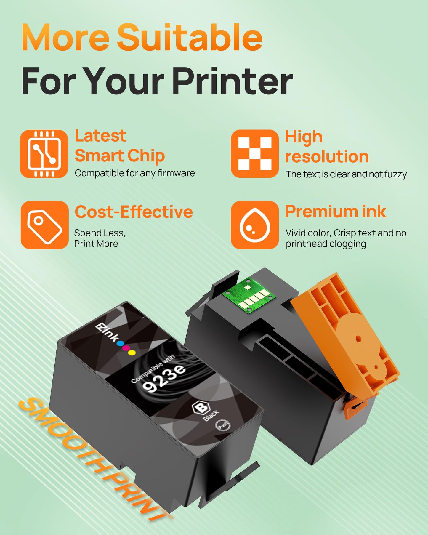 E-Z Ink 923xl 923e Ink cartridges for HP Printers Replacement for hp 923 E Ink cartridges Combo Pack for hp officejet pro 8125e 8135e 81030e 8138e