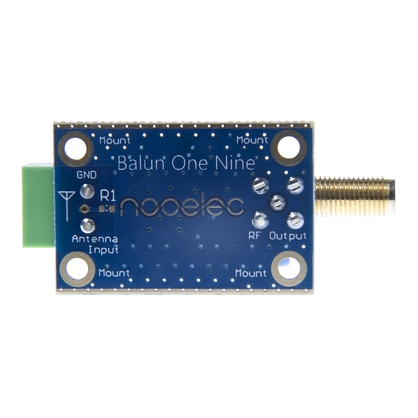 Balun One Nine v2 Barebones - Small Low-Cost 9:1 (1:9) HF Antenna Balun and Unun with Antenna Input Protection for Shortwave. Great for Software