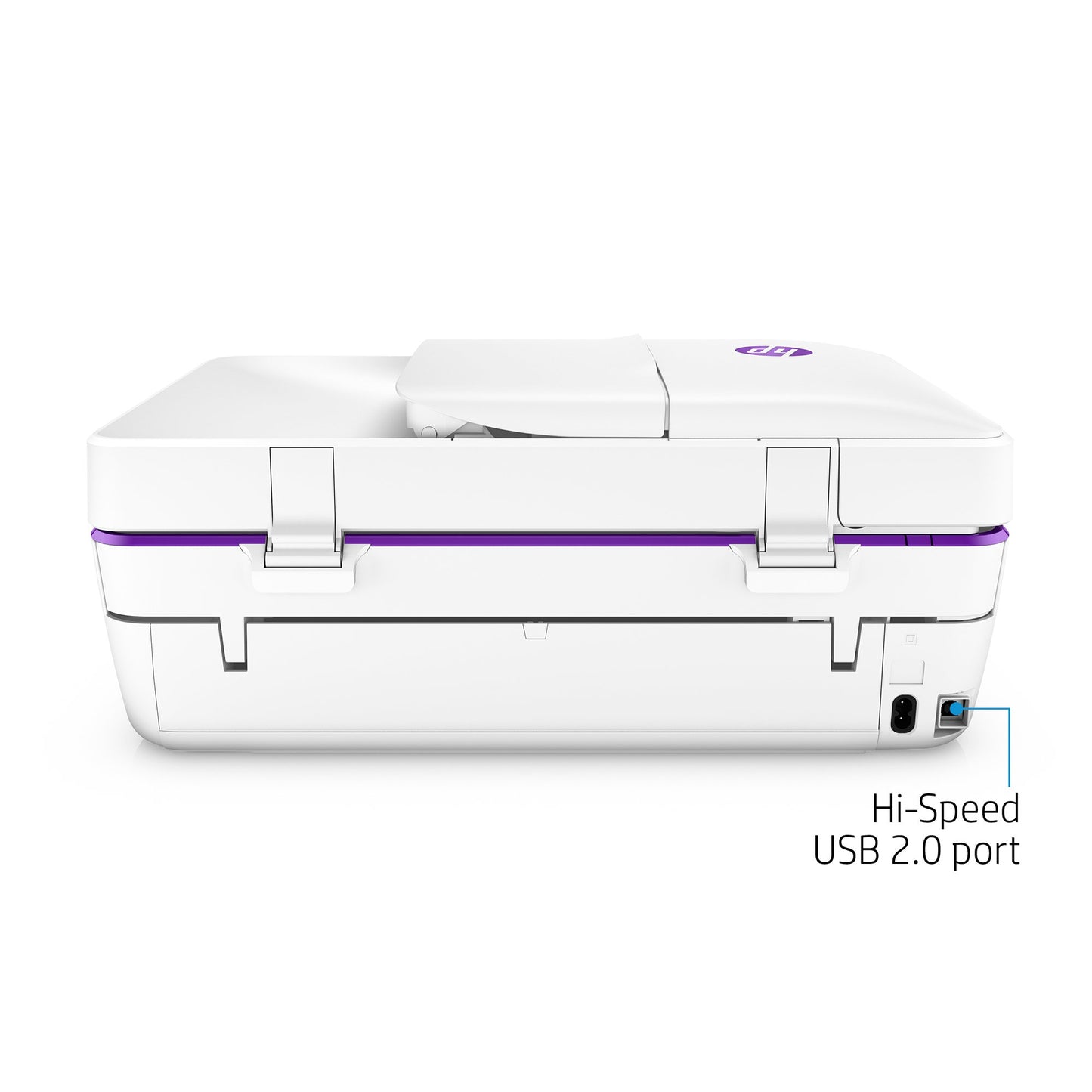 HP OfficeJet 4650 Wireless All-in-One Photo Printer with Mobile Printing, Instant Ink Ready - Purple Trim (F9D37A)