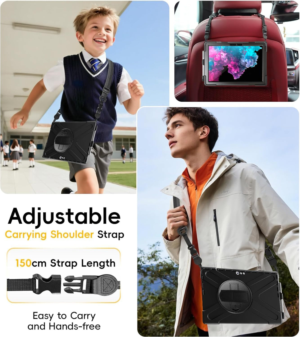 DreamerX for Microsoft Surface Pro 7+/Pro 7/6/5/4/LTE 12.3" Case with Strap