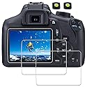 debous Screen Cover for Canon Eos Rebel T7 T6 Kiss X80 2000d 1300d Rebel T5 Kiss X70 1200d, Arc Edge Optical Tempered Glass Lcd Hard Film(3 pack)