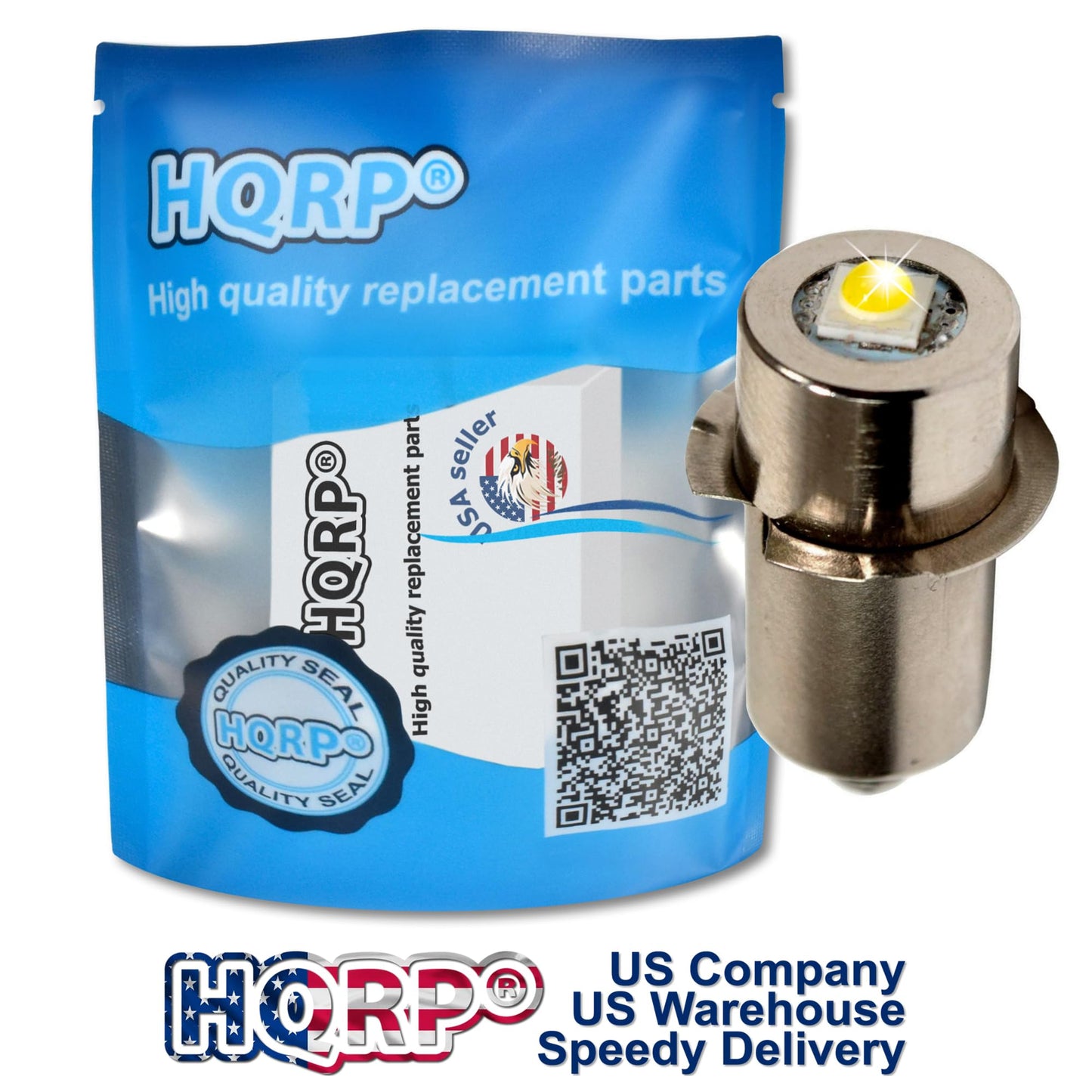 HQRP High Power Upgrade Bulb 3W LED 180LM 6-24V Compatible with Makita BML185 BML185W ML140 ML141 ML142 ML143 ML183 ML184 Flashlight A-94502 A94502
