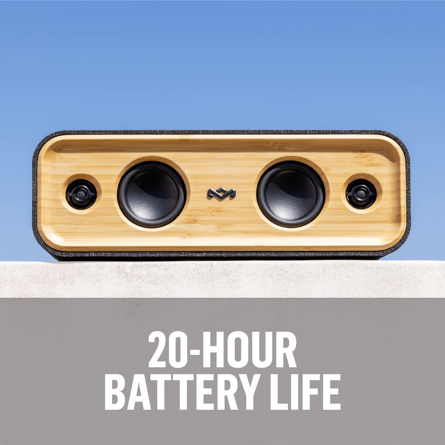 House of Marley Get Together 2: Portable Speaker with Wireless Bluetooth Connectivity, 20 Hours of Playtime and Sustainable Materials, IP65 Dust