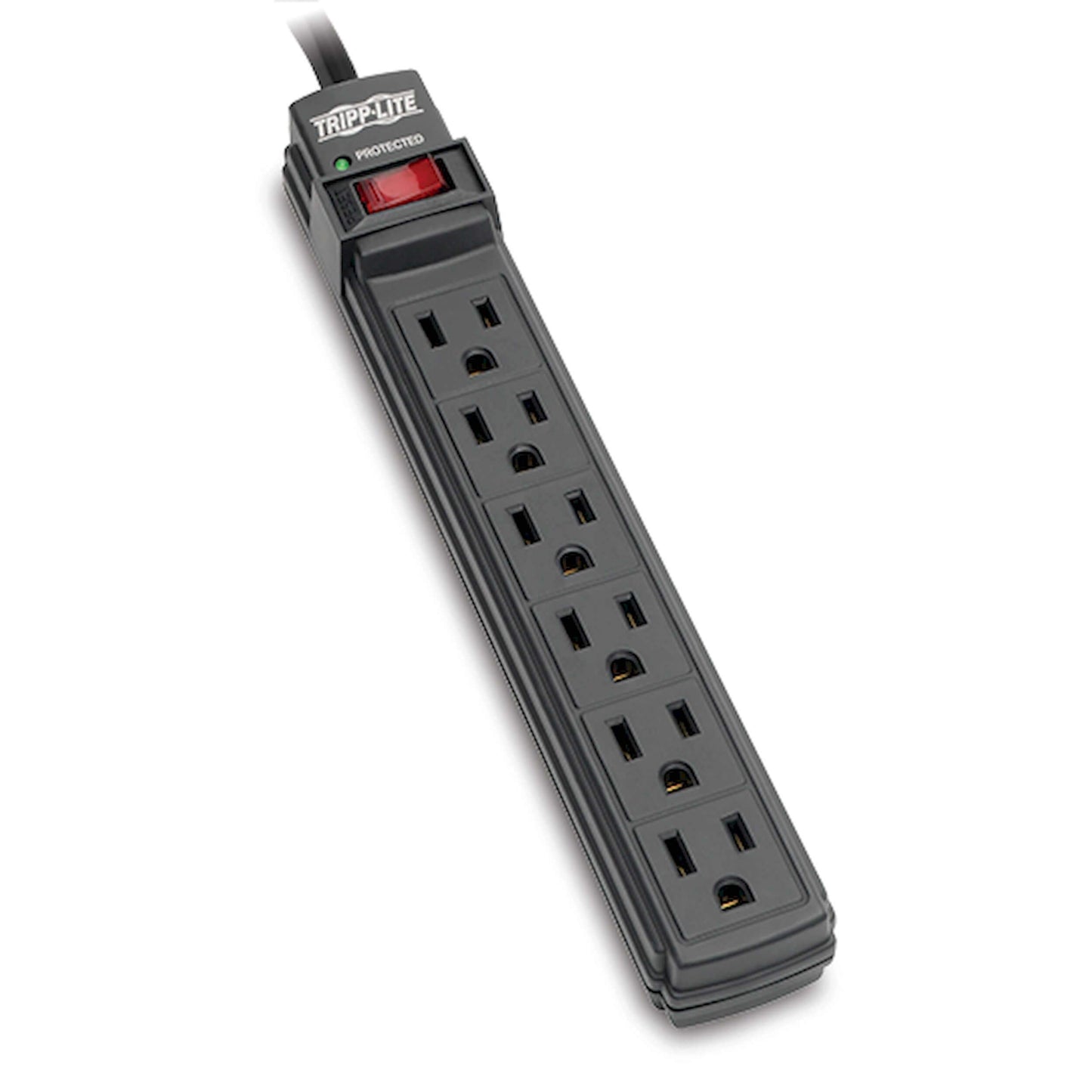 Tripp Lite 6 Outlet Surge Protector Power Strip, 6ft Cord, Black, Lifetime Manufacturer's Guarantee & $10,000 Insurance (TLP6B)