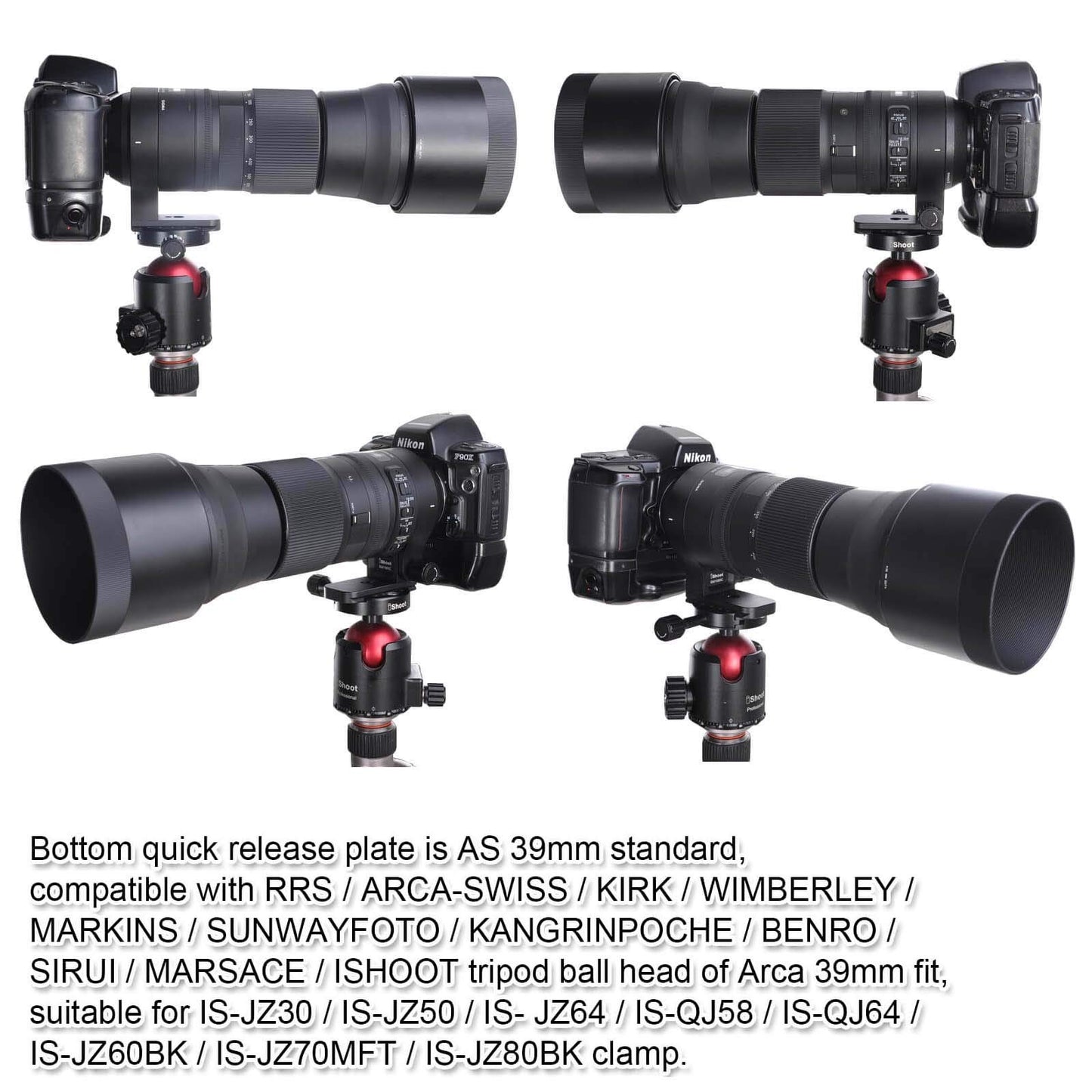 Tripod Mount Ring, iShoot Camera Lens Collar Support for Sigma 150-600mm f/5-6.3 DG OS HSM Contemporary Lens, Built-in Quick Release Plate Compatible