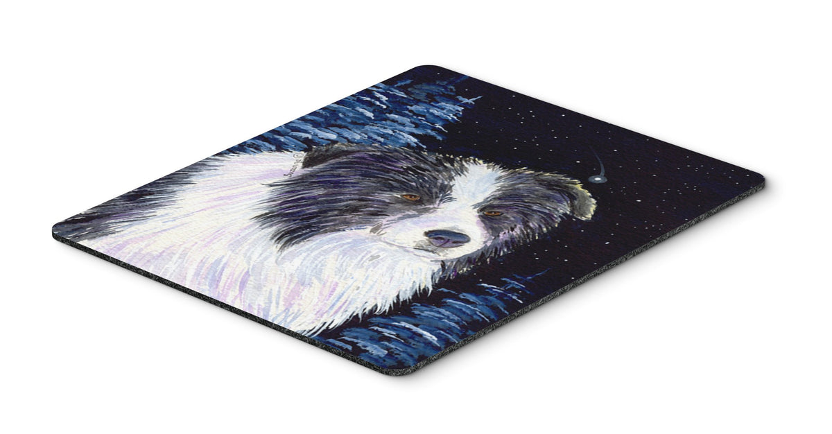Caroline's Treasures SS8558MP Starry Night Border Collie Mouse Pad, Hot Pad or Trivet for Home Office Gaming Working Computers Laptop Mouse