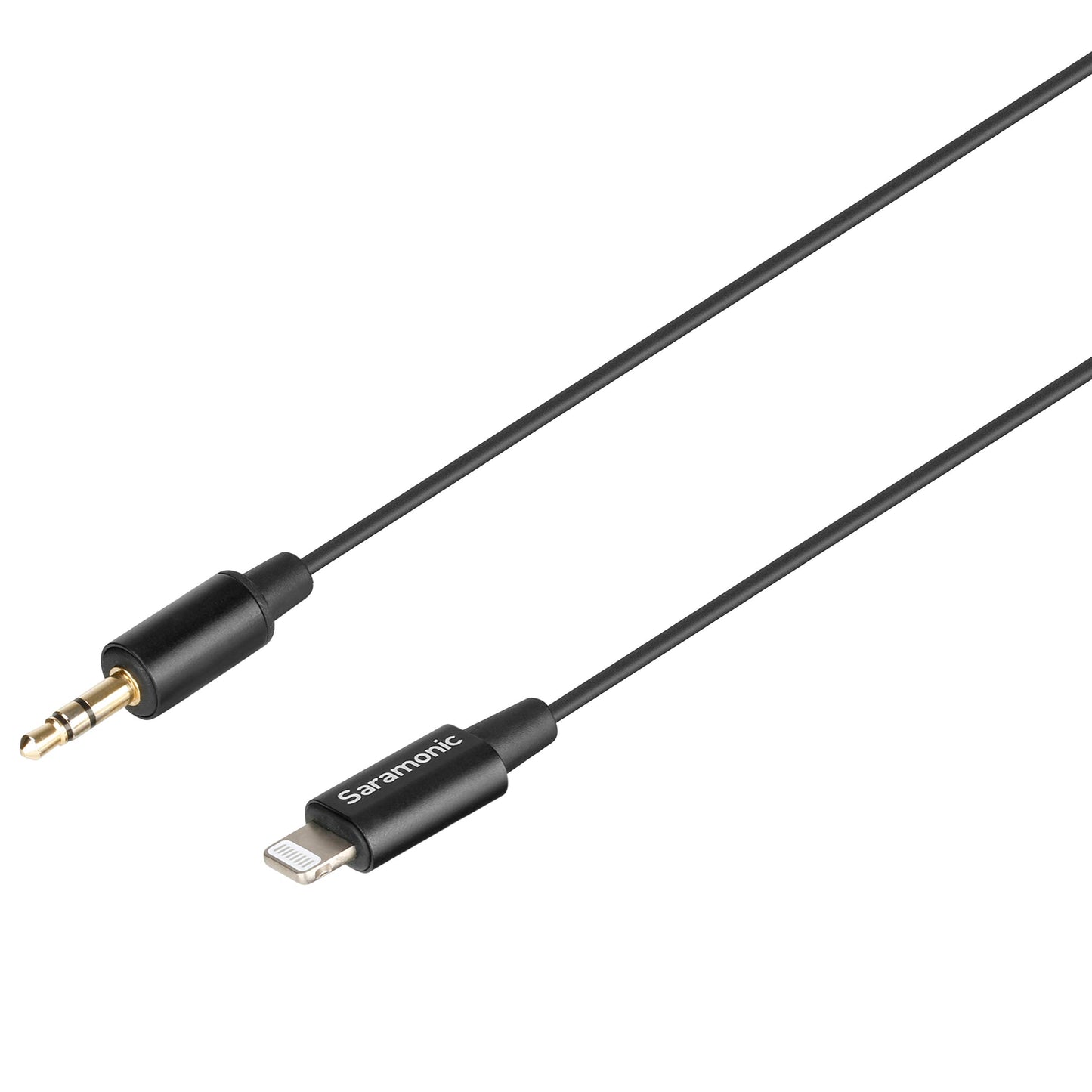 Saramonic 3.5mm TRS Male to Apple Lightning Connector Microphone & Audio Adapter Cable 9" (22.86cm) (SR-C2000), black