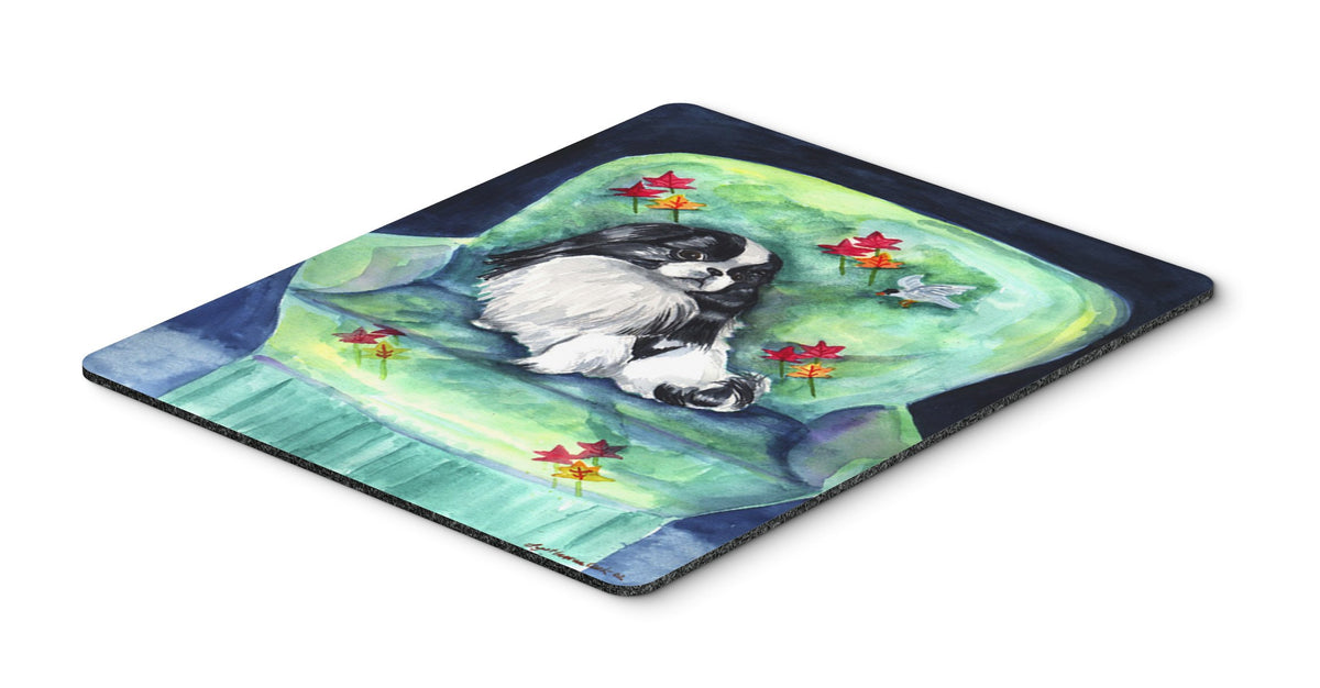 Caroline's Treasures 7034MP Japanese Chin in Momma's Chair Mouse Pad, Hot Pad or Trivet for Home Office Gaming Working Computers Laptop Mouse