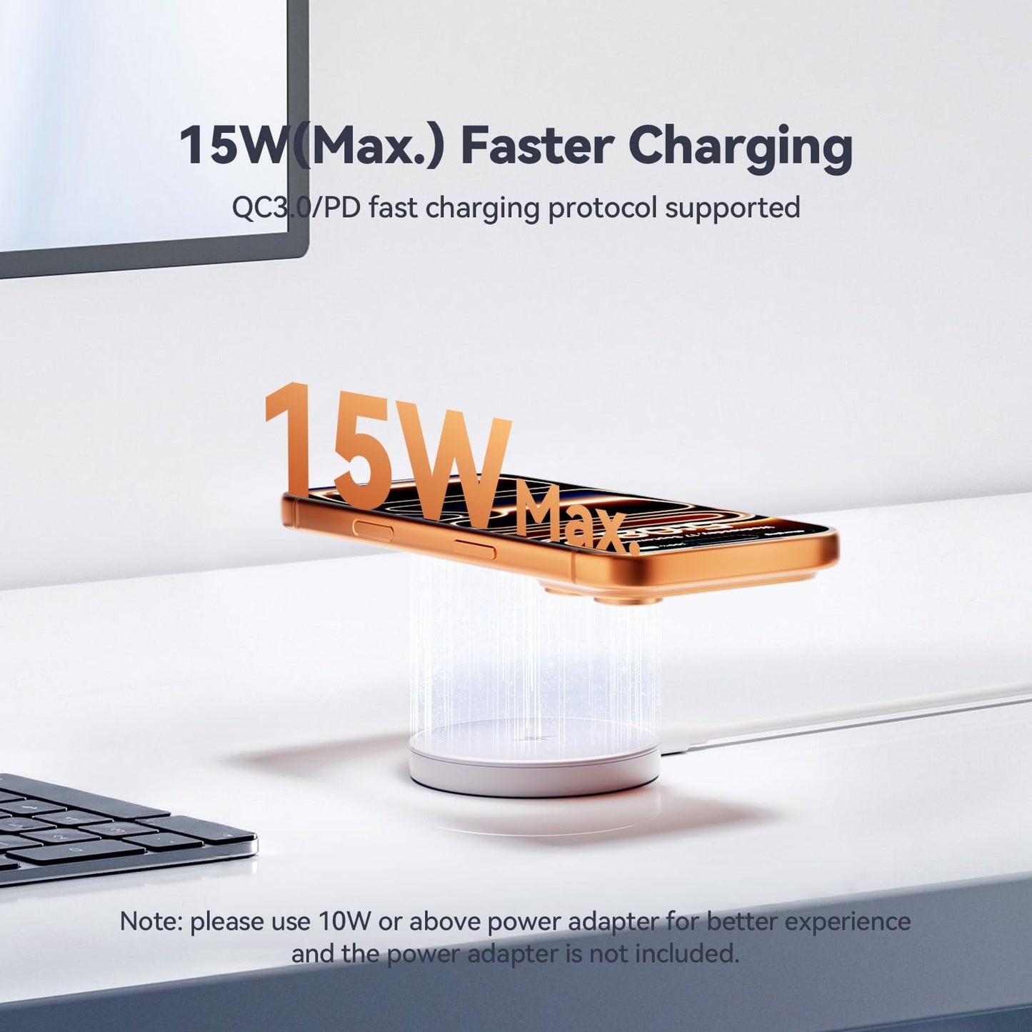 MagSafe Charger 2 Pack 15W Magnetic Wireless Charger Fast Charging Pad with 4.2 FT Type C Cable Compatible with iPhone 17/16/15/14/13/12 Series