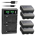 Kastar 4-Pack NP-FM50 Battery and LTD2 USB Charger Replacement for Sony DCR-TRV17, DCR-TRV18, DCR-TRV19, DCR-TRV20, DCR-TRV22, DCR-TRV23, DCR-TRV24