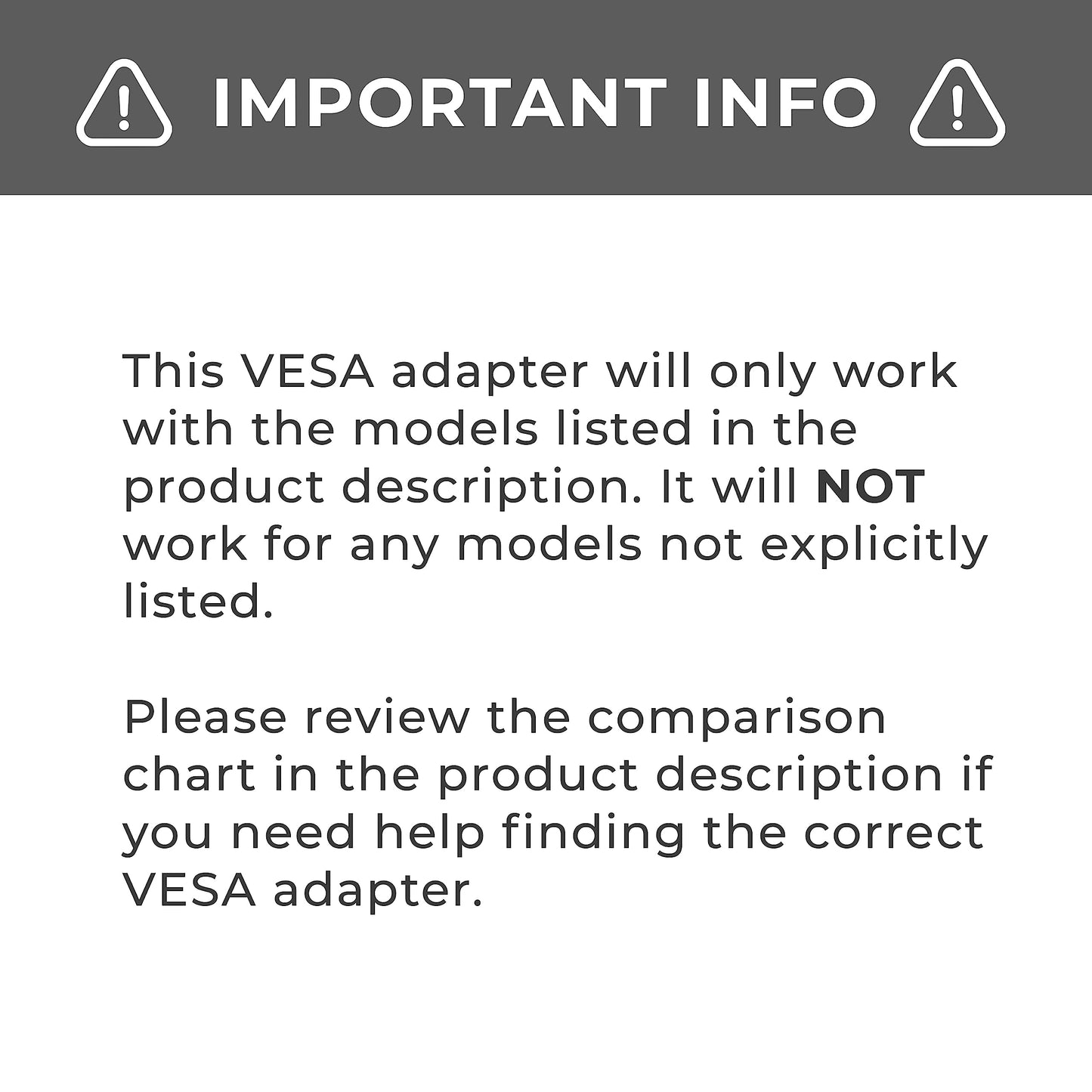 HumanCentric VESA Mount Adapter Bracket for Lenovo L2264a, LI2264d, LI2364a, LI2364d, L23i-18 Monitor