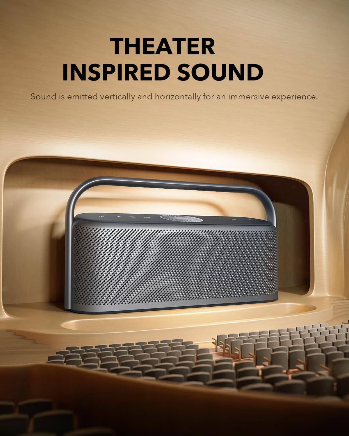 Soundcore Motion X600 Portable Bluetooth Speaker, Hi-Res Spatial Audio with Wireless 50W Sound, IPX7 Waterproof, Pro EQ, AUX-in, Portable Speaker