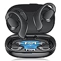 TTQ Open Ear, Open Ear True Wireless Headphones Bluetooth 5.3, Sports with Earhooks & Mic, 60H Playtime, Wireless Charging Case & LED Display…