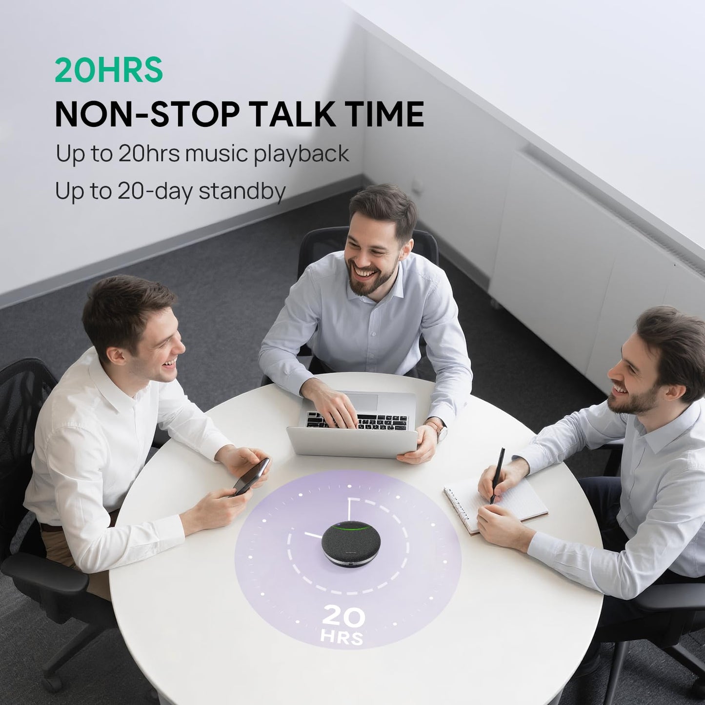 Yealink SP92 Bluetooth Speakerphone with Dongle Conference Speaker and Microphone Full-Duplex Noise Reduction 20h Teams Call 278g Wireless Portable